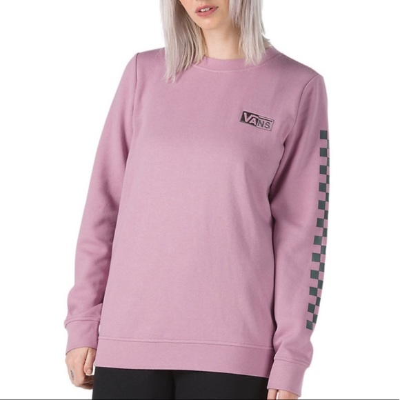 Vans Tops - VANS Half Blast Crew Women’s Sweatshirt Pink Check